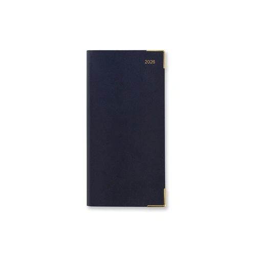 2026 Diary Letts of London Classic Slim Month to View Landscape Dark Blue C12SBE