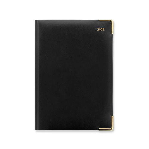 2026 Diary Letts of London Classic A5 Week to View Vertical w/ Appointments Black C32XBK