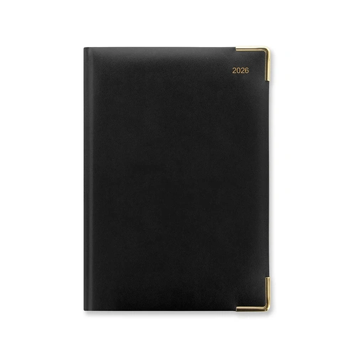 2026 Diary Letts of London Classic A5 Week to View Vertical w/ Appointments Black C32XBK
