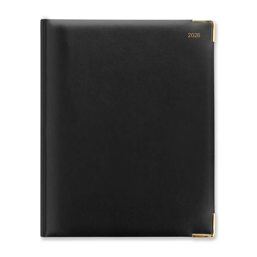 2026 Diary Letts of London Classic Quarto Week to View Vertical w/ Appointments Black C32YIBK