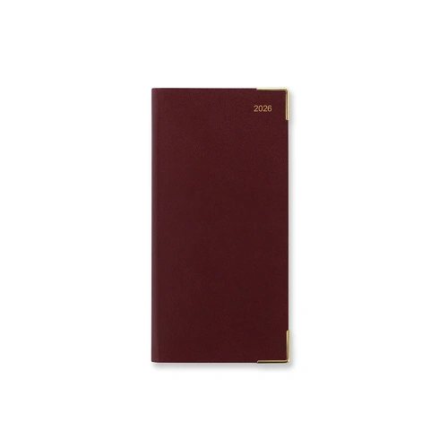 2026 Diary Letts of London Classic Slim Week to View w/ Appointments, Planner, Notes Burgundy T3ZABG