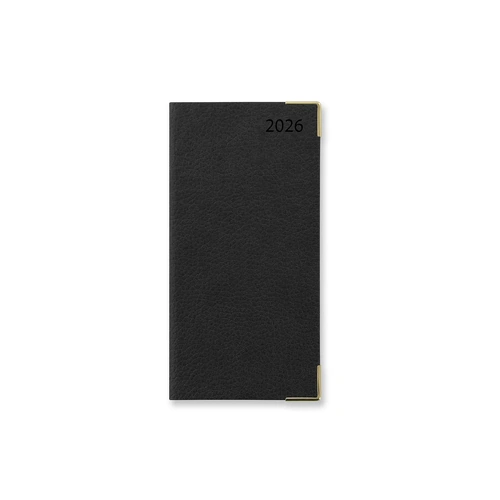 2026 Diary Letts of London Connoisseur Slim Week to View w/ Appointments Black TC3SUBK