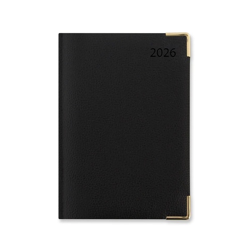 2026 Diary Letts of London Connoisseur A5 Week to View Black TC3XBK