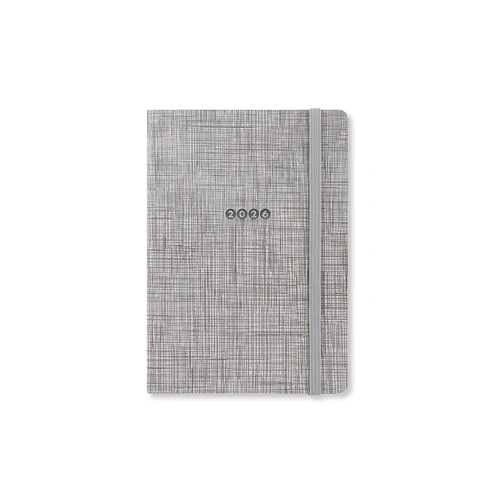 2026 Diary Letts of London Edge A6 Week to View w/ Notes Grey Grid 082340