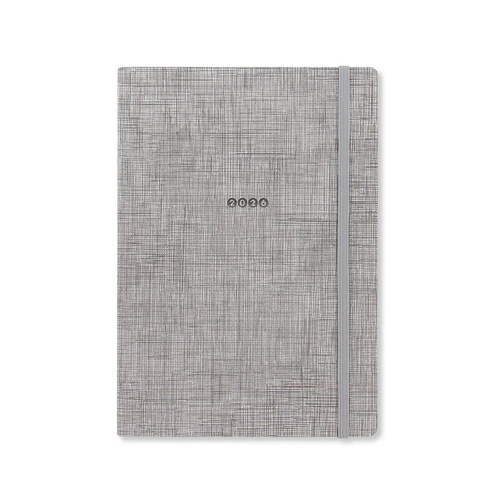 2026 Diary Letts of London Edge A5 Week to View w/ Notes Grey Grid 082341