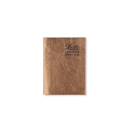 2026 Diary Letts of London Ladydate Mini Pocket Week to View Rose Gold 081957