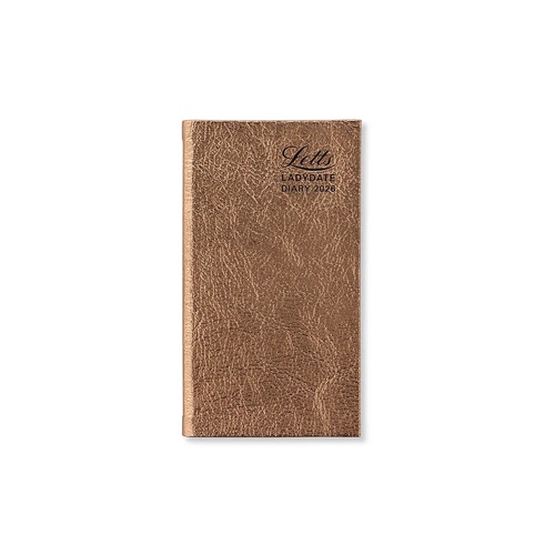 2026 Diary Letts of London Ladydate Medium Pocket Week to View Rose Gold 081958