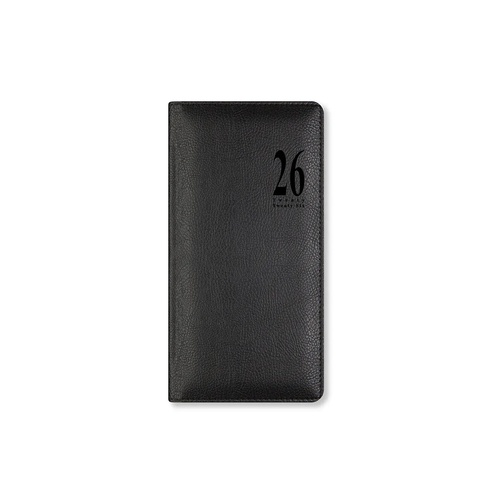 2026 Diary Letts of London Milano Slim Week to View Black 080557