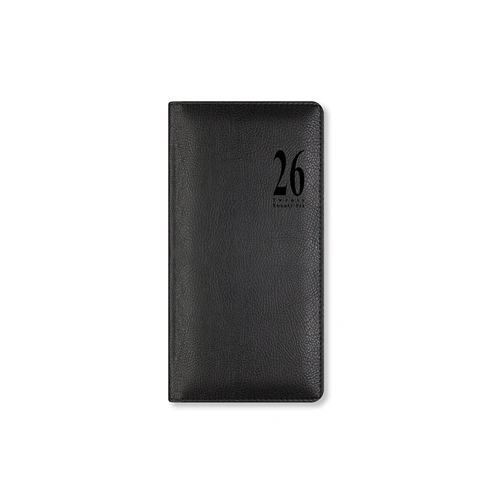 2026 Diary Letts of London Milano Slim Week to View Black 080557
