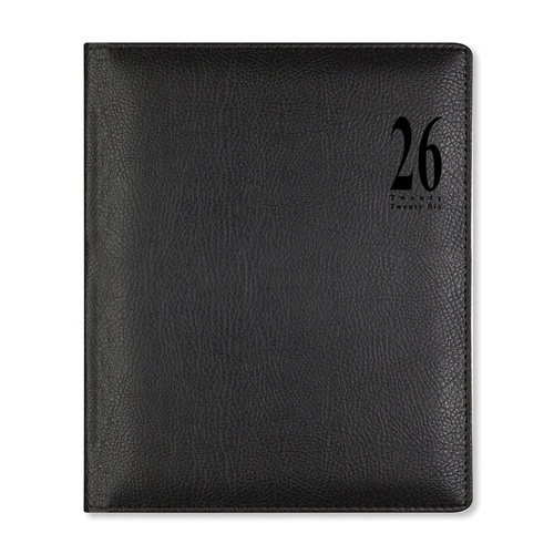 2026 Diary Letts of London Milano Quarto Week to View Vertical w/ Appointments Black 080561