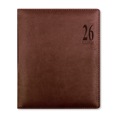 2026 Diary Letts of London Milano Quarto Week to View Vertical w/ Appointments Chocolate 081172