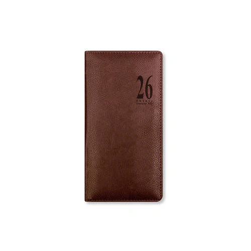 2026 Diary Letts of London Milano Slim Week to View Chocolate 081173