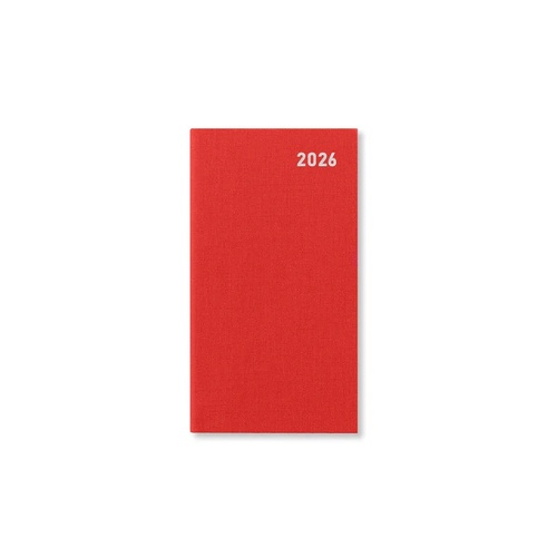 2026 Diary Letts of London Principal Medium Pocket Week to View Red TP3NRD