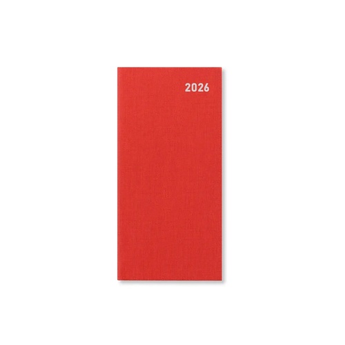 2026 Diary Letts of London Principal Slim Week to Page Red TP7SRD