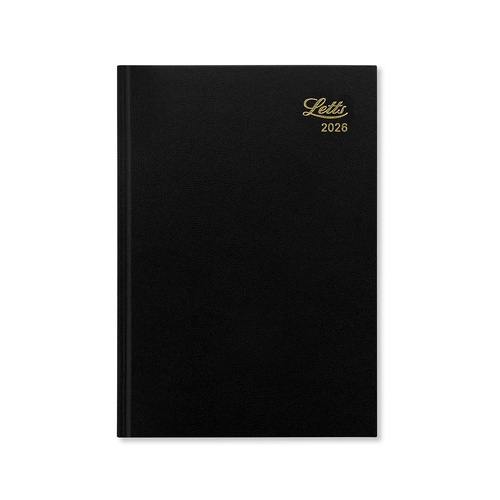 2026 Diary Letts of London Standard A5 Week to View Black T31XBK