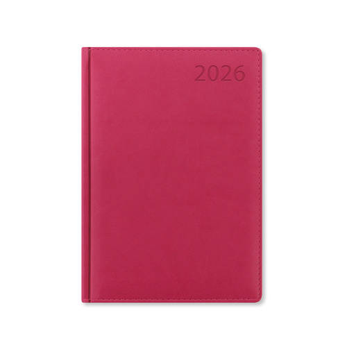 2026 Diary Letts of London Verona A5 Day to Page w/ Appointments & Planner Pink 080451