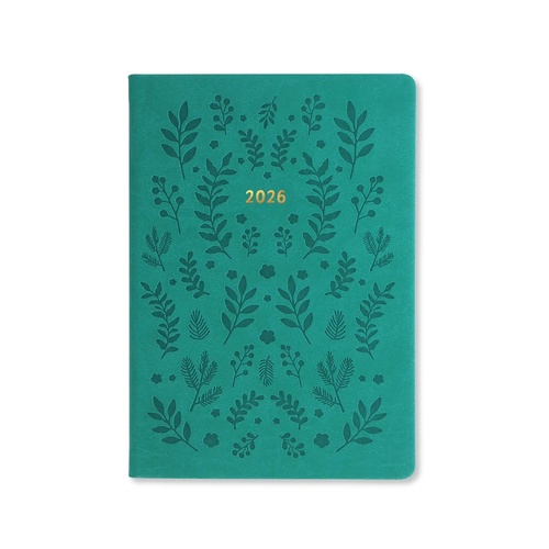 2026 Diary Letts of London Woodland A5 Week to View Green 082161