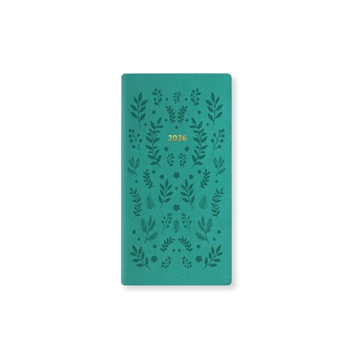 2026 Diary Letts of London Woodland Slim Week to View Green 082545