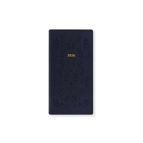 2026 Diary Letts of London Woodland Slim Week to View Navy 082546