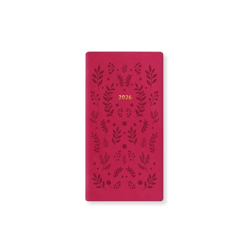 2026 Diary Letts of London Woodland Slim Week to View Pink 082547