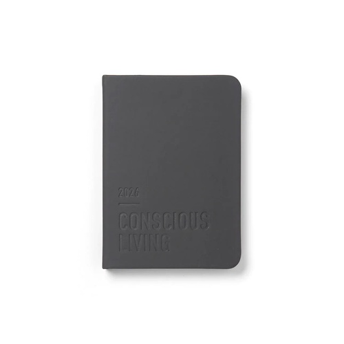 2026 Diary Letts of London Conscious Evergreen A6 Week to View Slate 082555