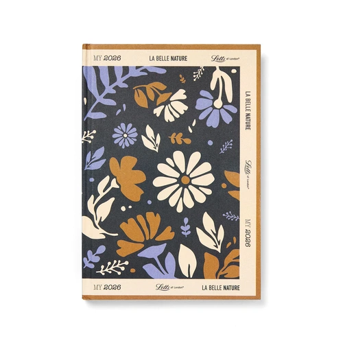 2026 Diary Letts of London La Belle Nature A5 Day to Page w/ Appointments Blue 082561