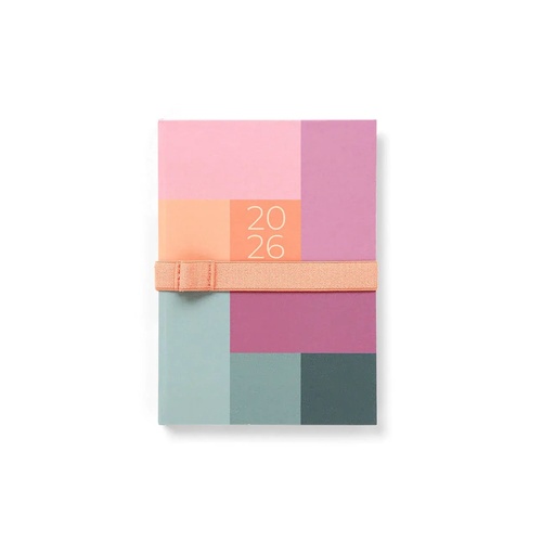 2026 Diary Letts of London Gradient A6 Week to View Rose 082576