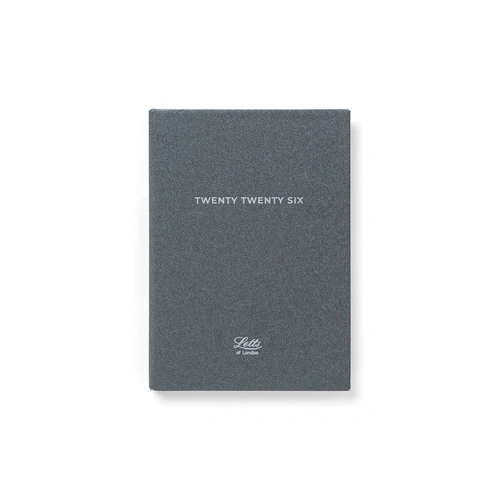 2026 Diary Letts of London Titanium A6 Week to View Charcoal 082588