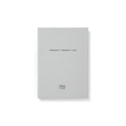 2026 Diary Letts of London Titanium A6 Week to View Silver 082589