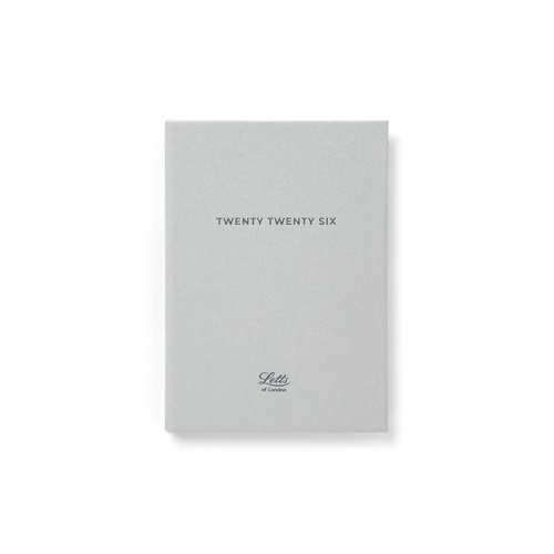 2026 Diary Letts of London Titanium A6 Day to Page w/ Appointments Silver 082592