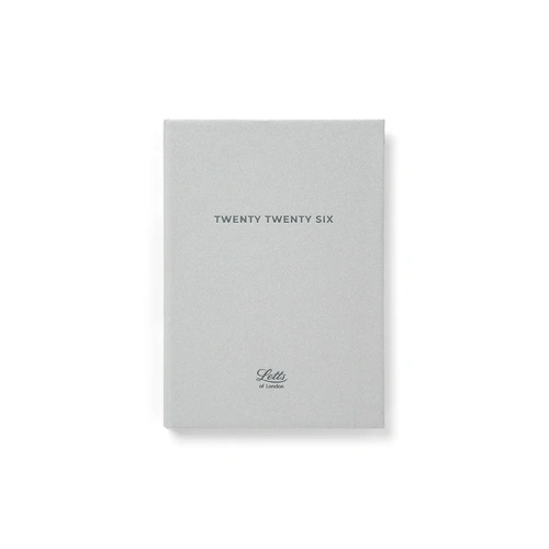2026 Diary Letts of London Titanium A6 Day to Page w/ Appointments Silver 082592