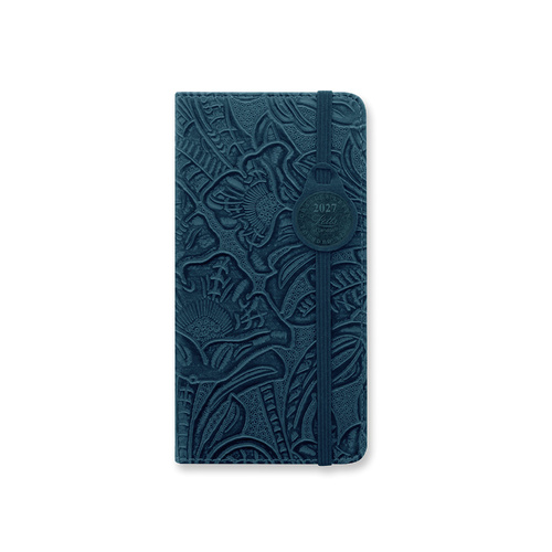 2027 Diary Letts of London Baroque Slim Week to View Navy, 27-080616