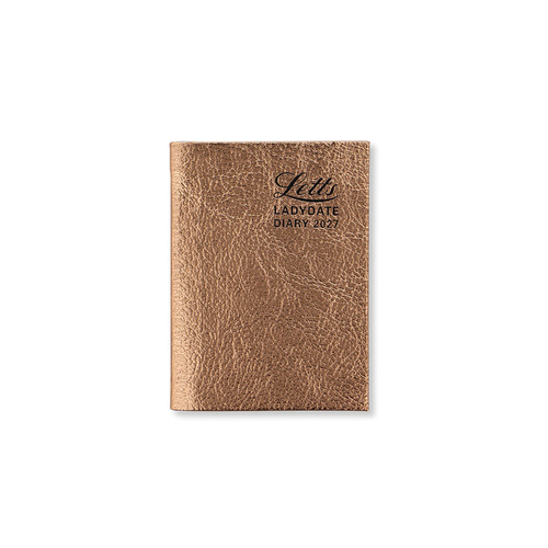 2027 Diary Letts of London Ladydate Mini Pocket Week to View Rose Gold, 27-081957