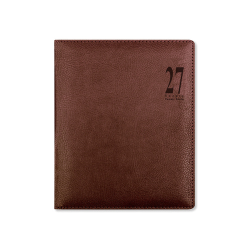 2027 Diary Letts of London Milano Quarto Week to View Vertical w/ Appointments Chocolate, 27-081172
