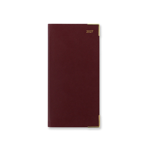 2027 Diary Letts of London Classic Slim Month to View Burgundy, 27-T15SBG