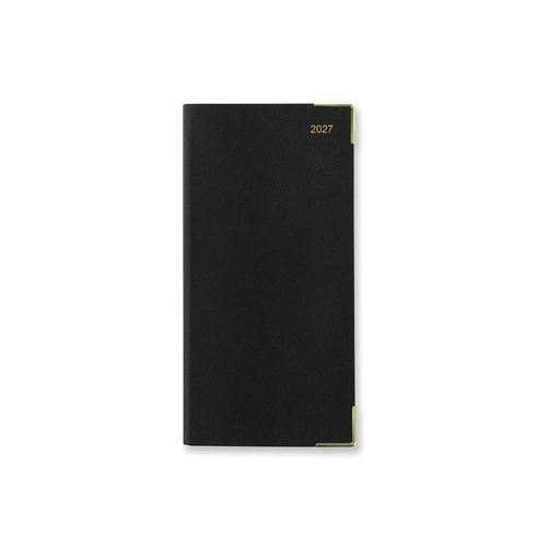 2027 Diary Letts of London Classic Slim Week to View Landscape Vertical w/ Appointments Black, 27-T35SBK