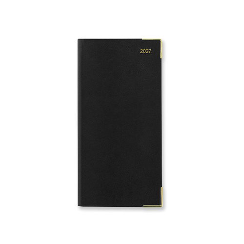 2027 Diary Letts of London Classic Slim Week to View w/ Planner Black, 27-T3SUBK