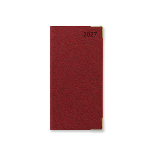 2027 Diary Letts of London Connoisseur Slim Week to View w/ Appointments Red, 27-TC3SURD