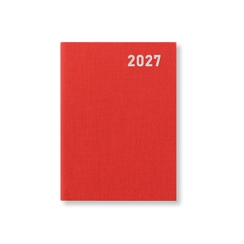 2027 Diary Letts of London Principal Mini Pocket Week to View Red, 27-TP3EPRD
