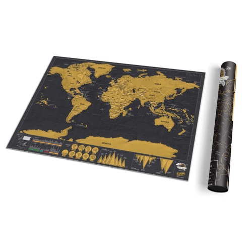 Luckies Scratch Map Deluxe Travel Edition, FBLUKSDT