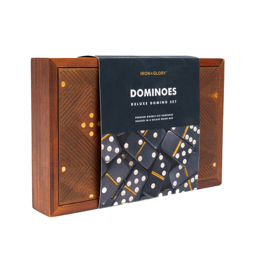 Luckies Iron & Glory Dominoes 19x13cm Deluxe Domino Set, LKIAGDOM