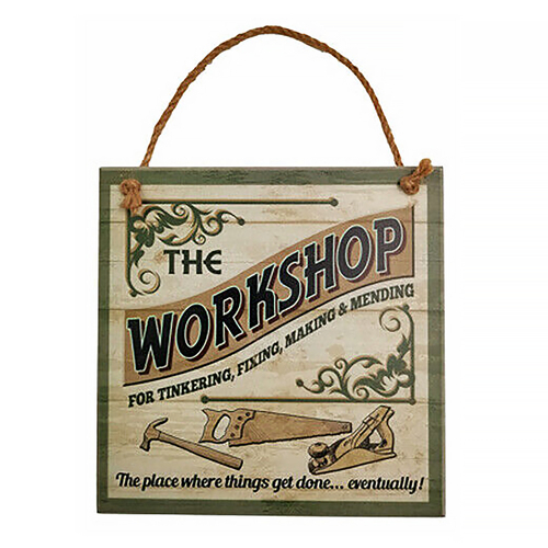 At Home Vintage Sign - The Workshop, TSK Giftware AHS020