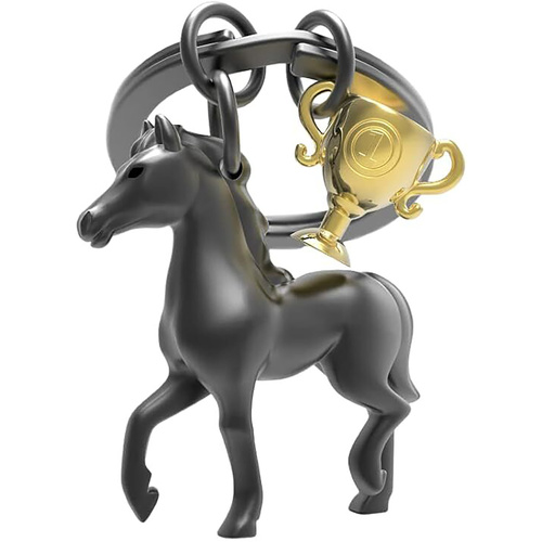 Metalmorphose Miniature 3D Metal Keychain - Horse & Trophy, Whitehill MTM235-01