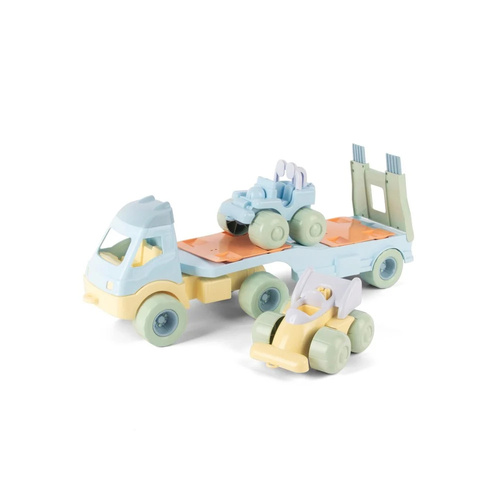 Dantoy Toy Cars Recycled Tow Truck 3-Piece Set Pastel, DT2788