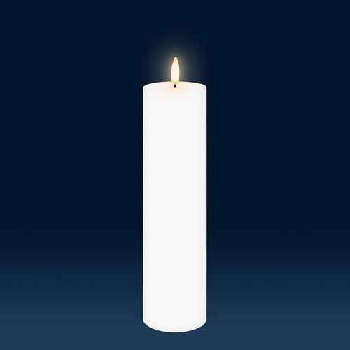 Uyuni Lighting Specialty Pillar Flameless Candle 5.8 x 22.2cm Nordic White NW06025
