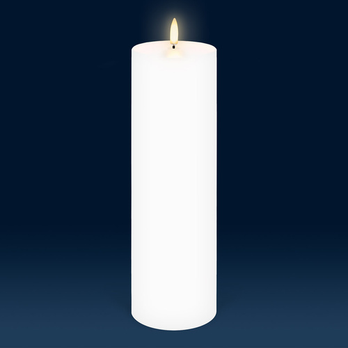 Uyuni Lighting Pillar Flameless Candle 7.8 x 25.4cm - Nordic White NW-C78025