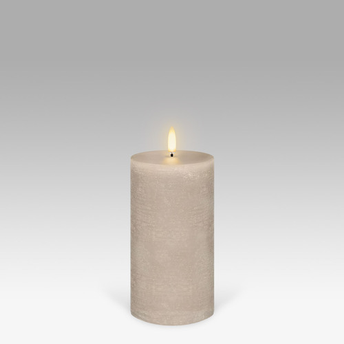 Uyuni Lighting Pillar Flameless Candle 7.8 x 15.2 cm - Sandstone SA-C78015