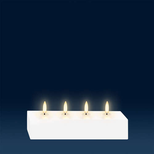 Uyuni Lighting Quattro Block Flameless Candle 18x5x3.8cm - Nordic White NW1805038