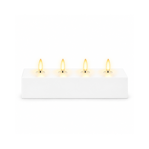 Uyuni Lighting Quattro Block Flameless Candle 18x5x3.8cm - Nordic White NW1805038