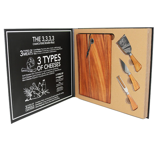Home Chapter Cheese Board Set The Gourmet Collection 4-Piece, Artisanau HCGS69989